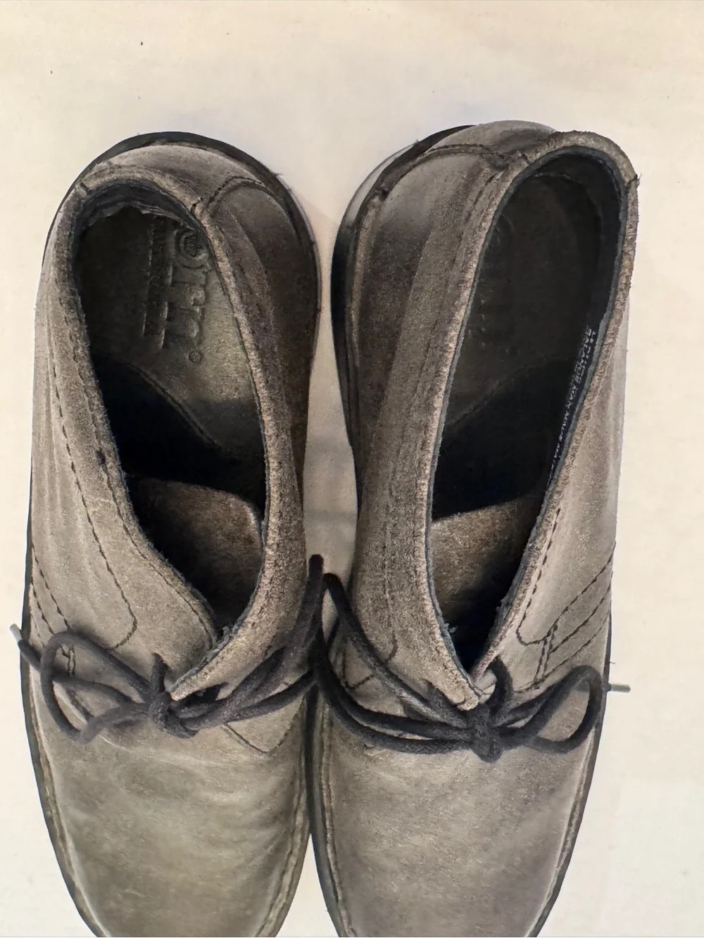 Born Harrison Chukka Shoes Heritage Mens 8.5 M Gray Leather Lace Up Rock Office